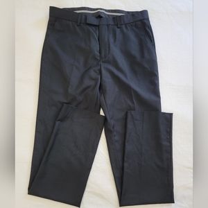 Azzuro Size 34 Black Tuxedo Suit Slacks Unhemmed Slim Fit